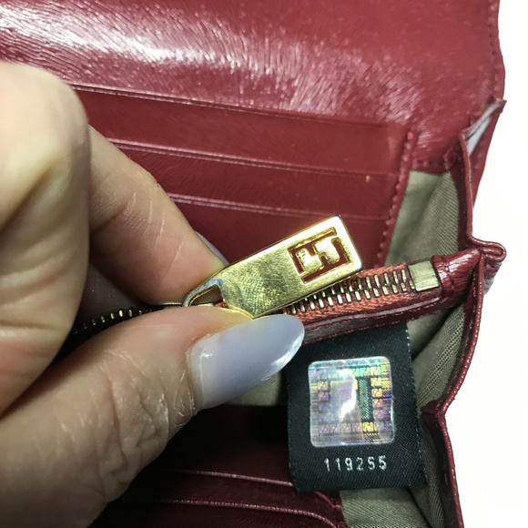 Authentic Fendi Logo canvas and leather wallet - Picture 4 of 9